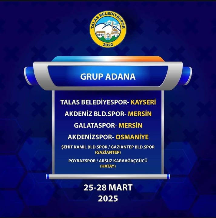Talas Belediyespor U14 takımı Adana Grubunda yer aldı