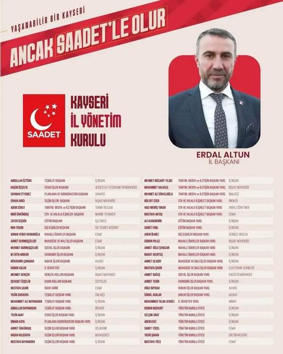 Saadet Partisi’nde görev dağılımı belli oldu