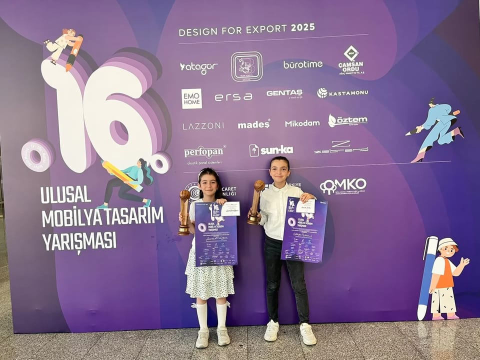 Çubuk Bilim ve Sanat Merkezi öğrencileri Mobilya Tasarım Yarışması'nda başarı gösterdi