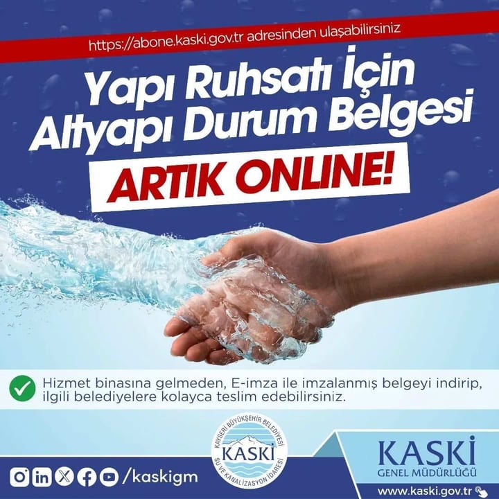 “Altyapı Durum Belgesi” artık online olarak temin edilecek