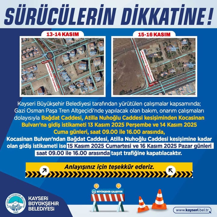 Gazi Osman Paşa Altgeçidi’nde Trafik Düzenlemesi