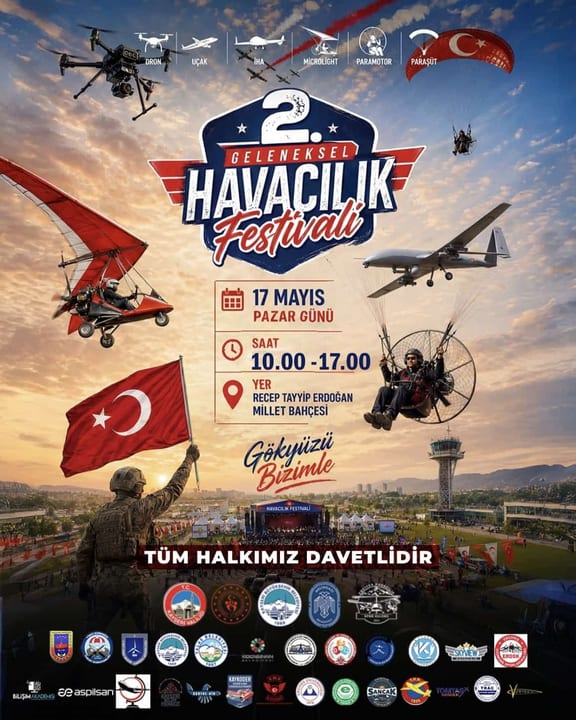 2. Geleneksel Havacılık Festivali Melikgazi Belediyesi ev sahipliğinde başlıyor