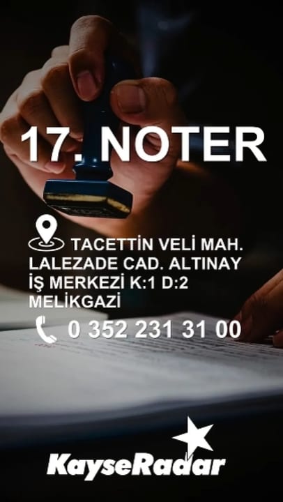 Bu Hafta Nöbetçi Noter; 17.noter