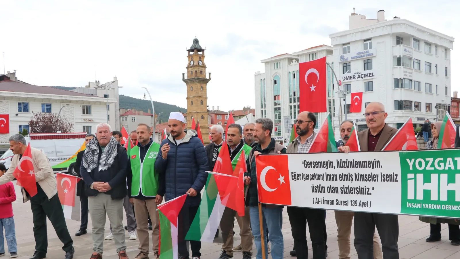 Yozgat'ta İsrail ordusunun Küresel Sumud Filosu'na saldırısına tepki gösterildi