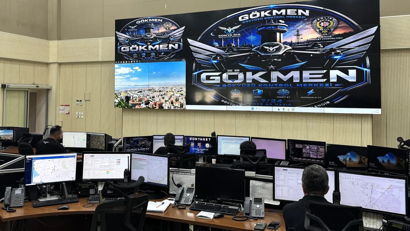 Yapay zeka destekli "Gökmen" dron sistemi, Konya'nın kent güvenliğine katkı sağlayacak