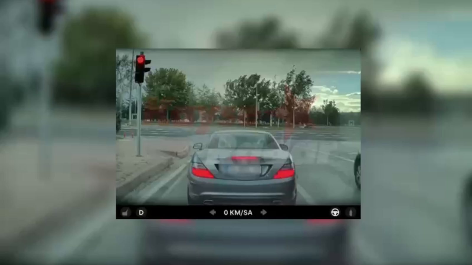 Talas Bulvarı'nda kaza anı araç kamerasında