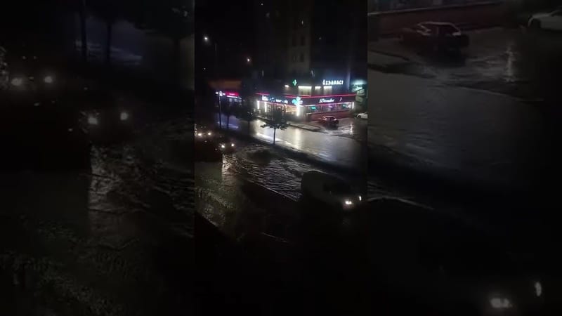 Kayseri İldem 1'de rögar taştı 1