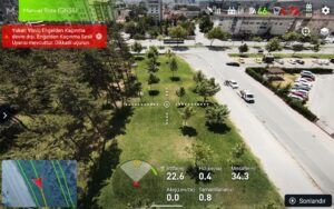 Açık alanlar drone ile ilaçlanıyor