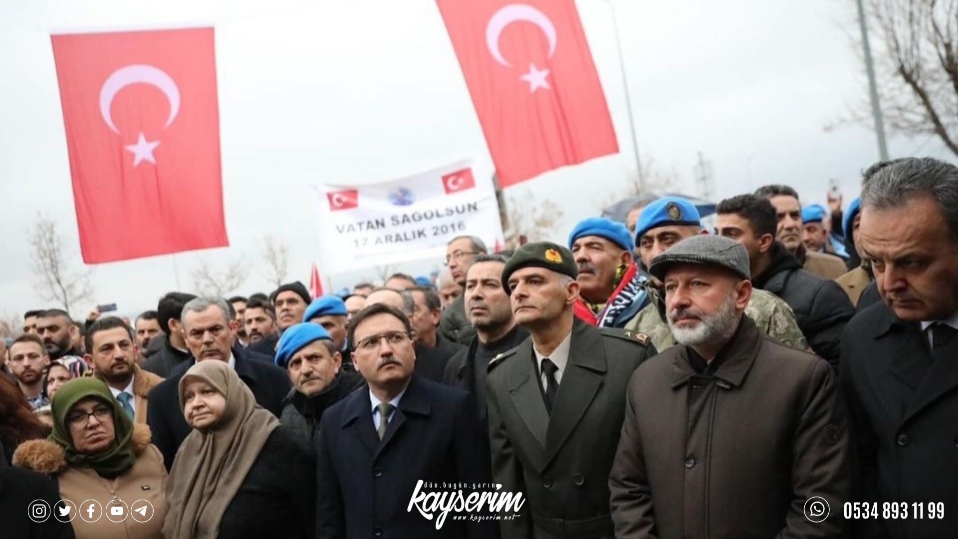 17 Aralık Kayseri Şehitleri Komandolar Durağı önünde törenle anıldı