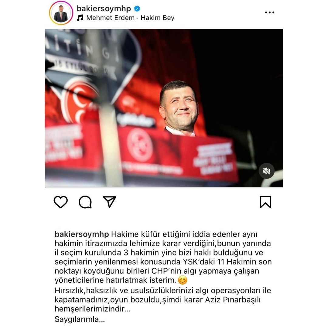 Ersoy’dan, CHP’li Genç’e yanıt