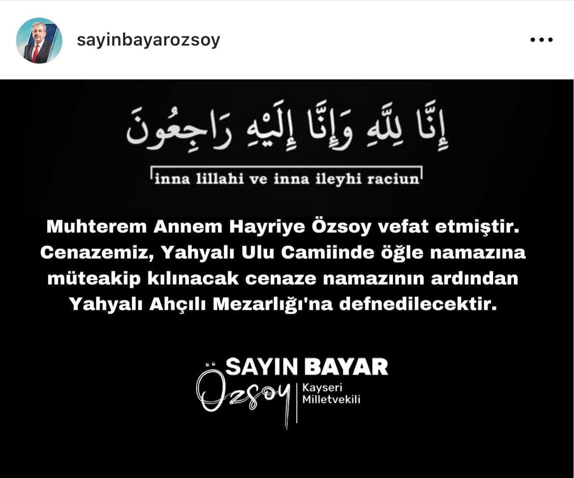 Milletvekili Özsoy’un acı günü