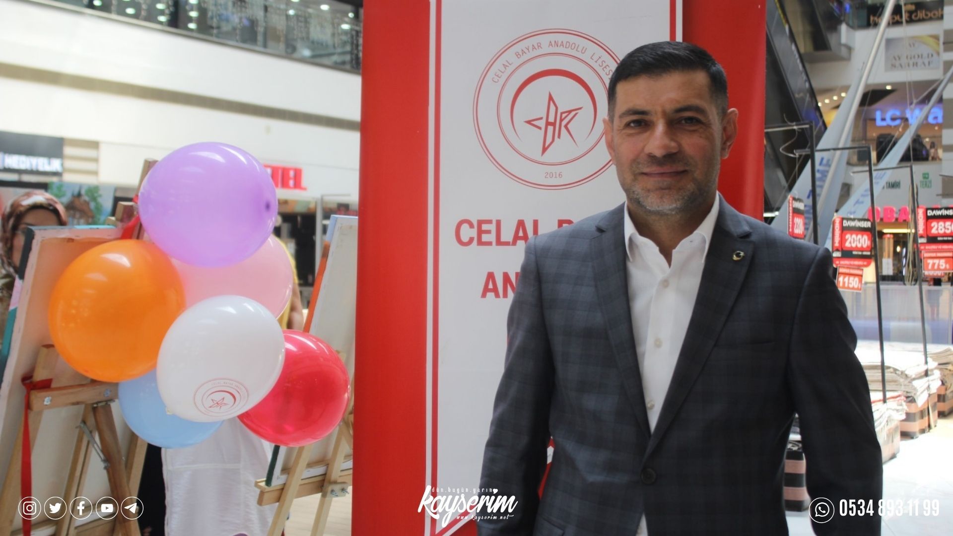 Kayseri’de Celal Bayar Anadolu Lisesi ‘Sene sonu resim sergisi’ gerçekleştirildi