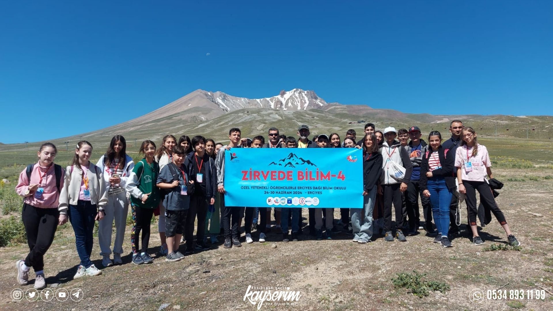 Erciyes A.Ş., Erciyes Dağı Bilim Okulu’nda 26 ilden öğrencileri zirvede buluşturdu
