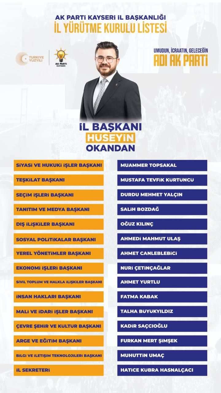 AK Parti’de yönetim belli oldu