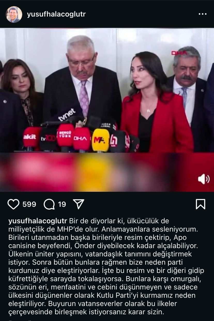 Başkan Halaçoğlu’ndan MHP’nin DEM Parti görüşmesine tepki