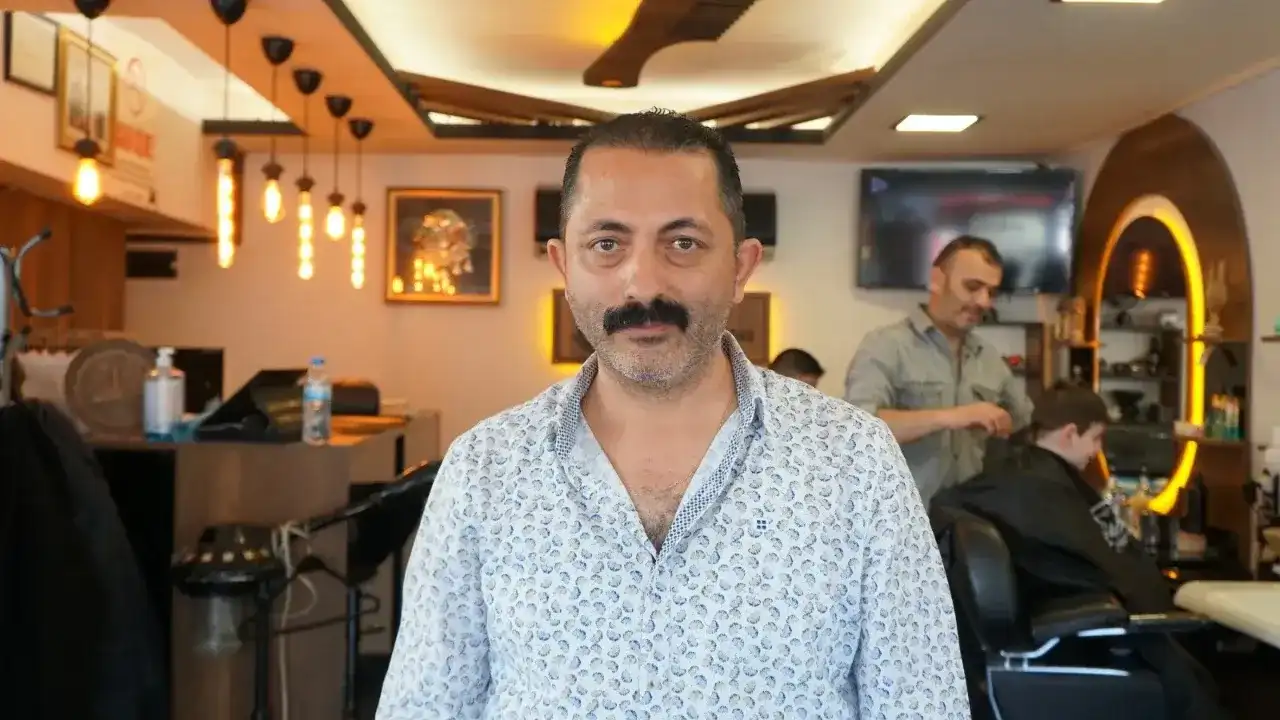 Kayseri'de berberlerde bayram yoğunluğu