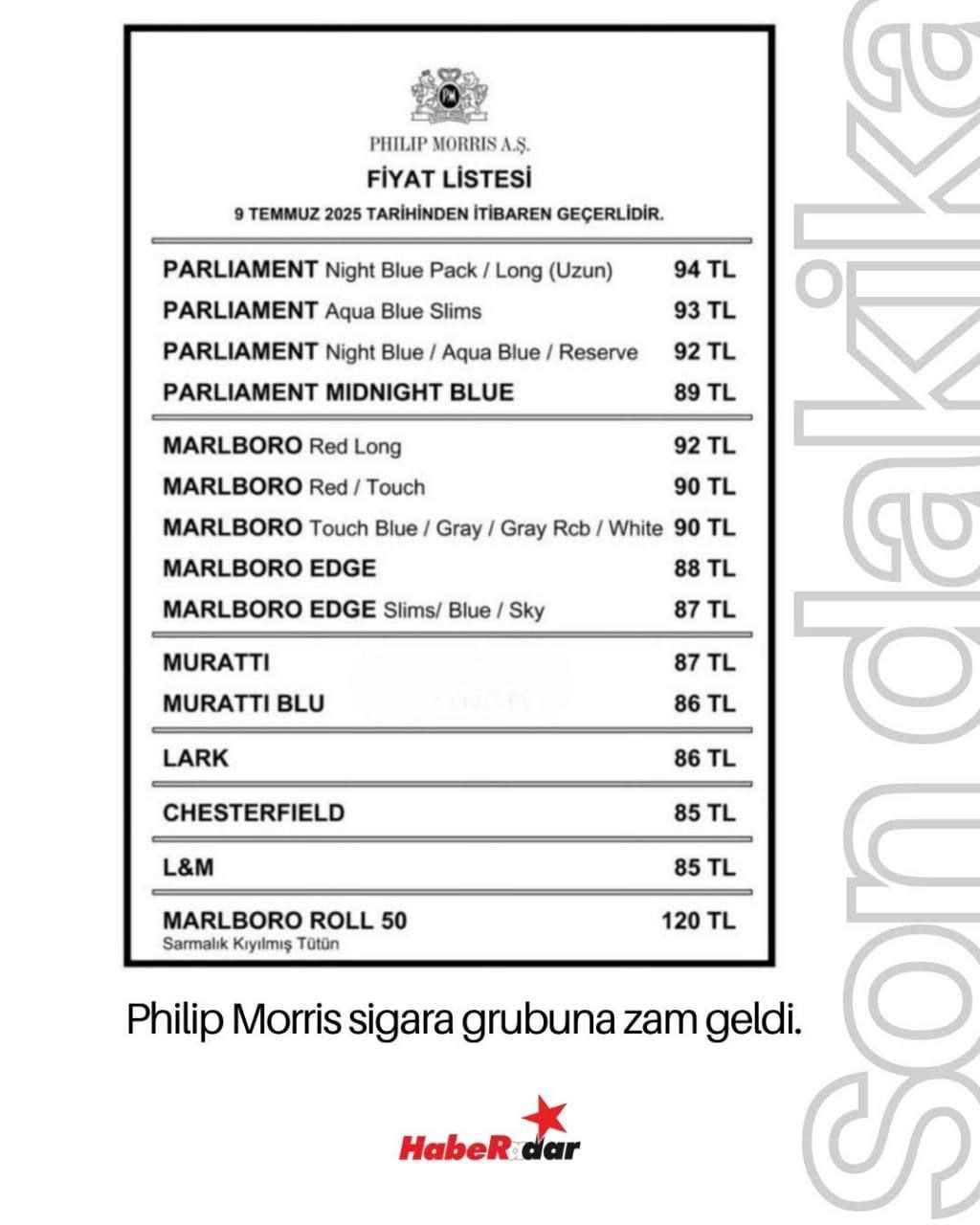 Sigaraya zam kapıda