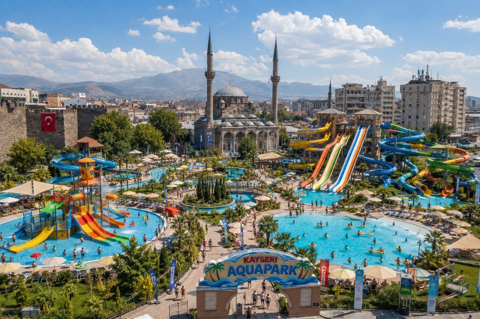 Kayseri’ye Dev Aquapark Geliyor! Kayseri Aquapark ne zaman açaılacak?İ ç Anadolu’nun En Büyüğü Bu Tarihte Açılacak