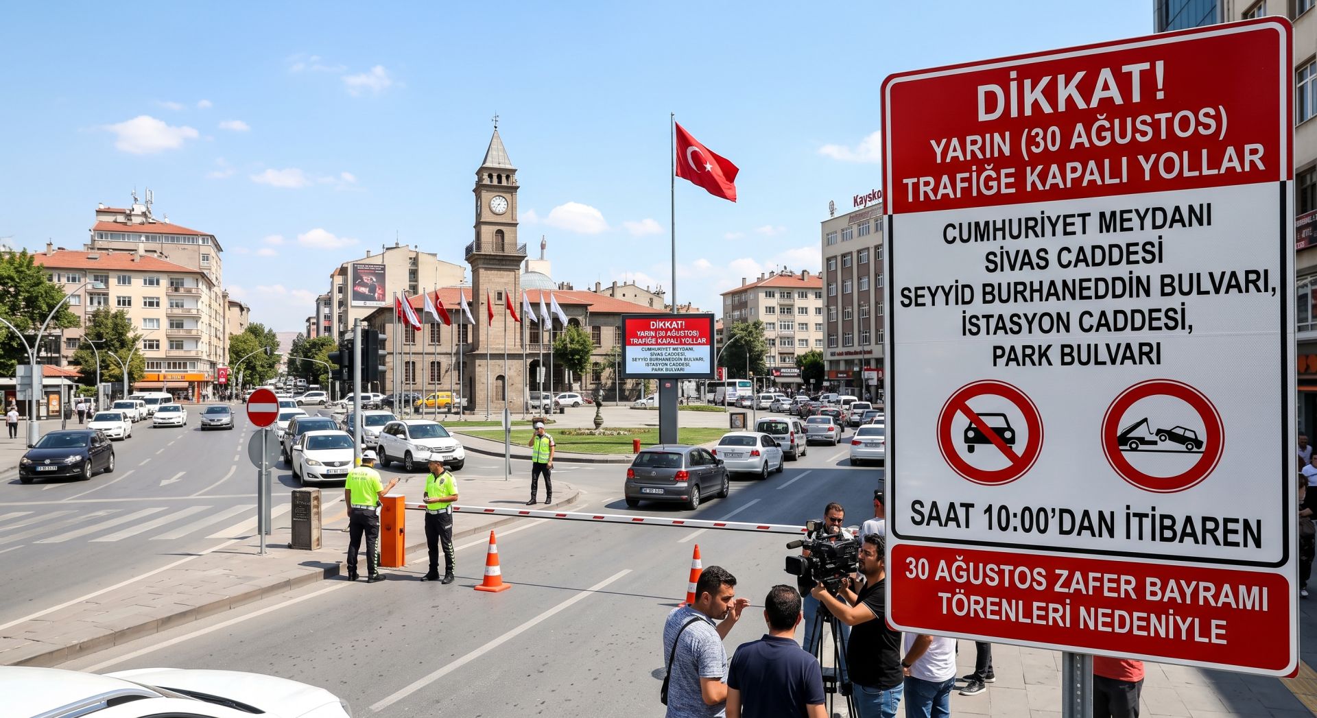 Kayseri'de Zafer Bayramı'nda Kapalı Olacak Yollar